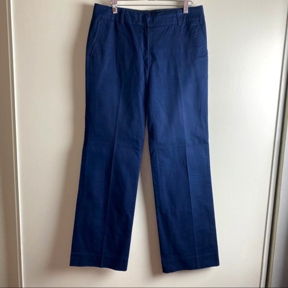 Tory Burch Straight Leg Trousers Navy Blue